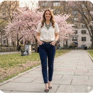 GAP Women's Navy Always Skinny Corduroy